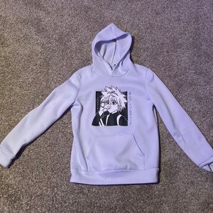White/Black Hunter x Hunter Killua Hoodie Size Small